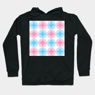 Pink and Blue Circle Pattern Hoodie